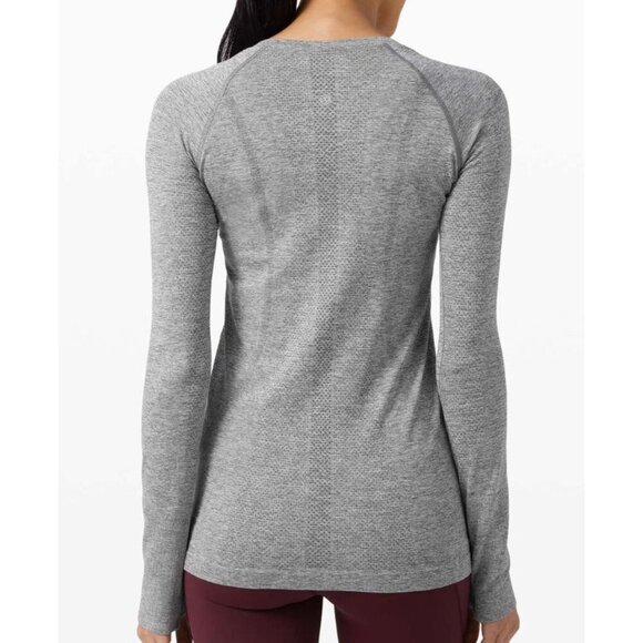 Lululemon Swiftly Tech Long Sleeve 2.0 Slate / White Size 6 - Picture 2 of 7